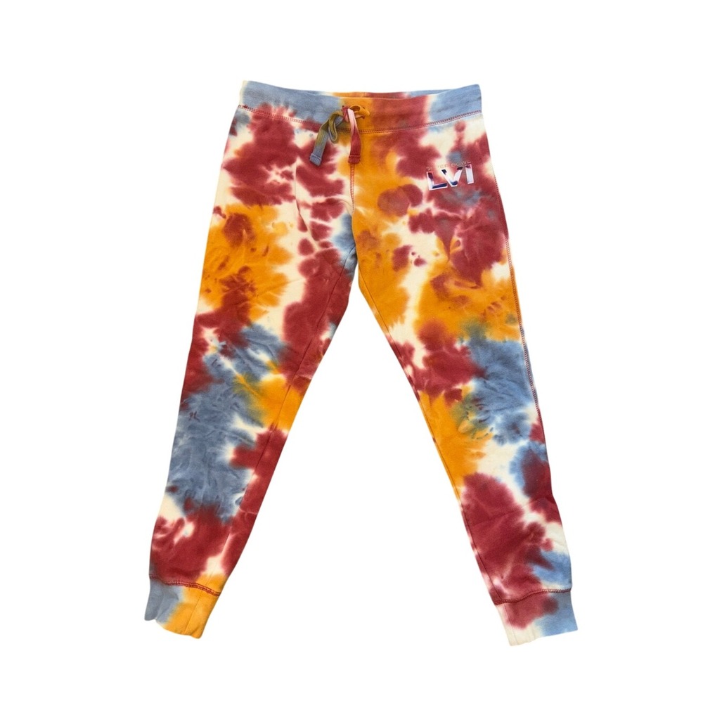 NFL Tie-Dye Jogger Pants Multi Color Super Bowl football Sundays Sz medium